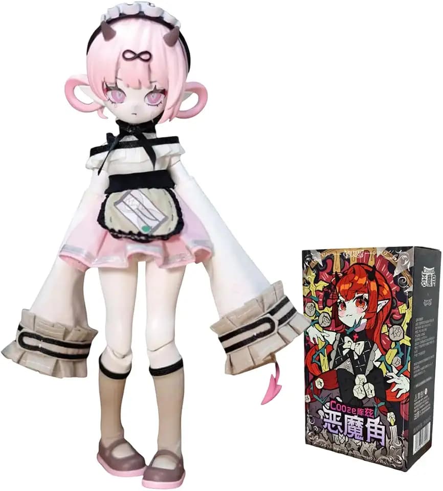 CALEMBOU BJD Blind Box, 1/8 Cute Devil's Horns Series Ball Jointed Blind Box Doll, 8.2 Inches Dress up Doll with Joints, Collectable Action Figure for Birthday Gifts
