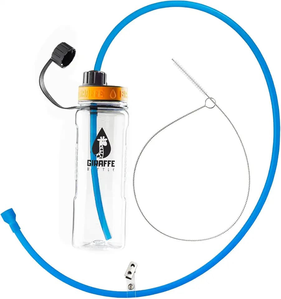 Giraffe Bottle Journey Hydration System, Clear Tritan Bottle, 36 inch / 92 cm Journey Straw