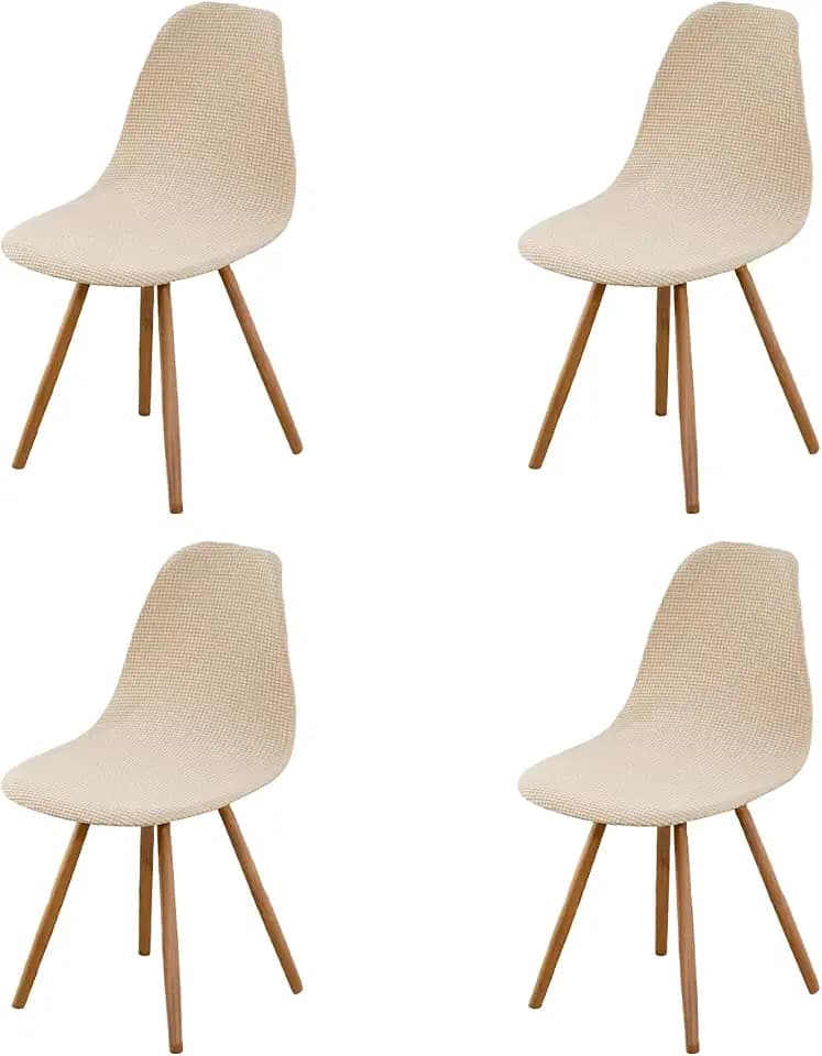 Highdi Stuhlhussen 4er Set Esszimmer Fleece Strech Esszimmerstühle Bezug Pfauenblau Bnehmbare Waschbar Antirutsch Stuhlbezug Universal Küchenstühle Husse Stuhlabdeckung Elegante für Wohnzimmer