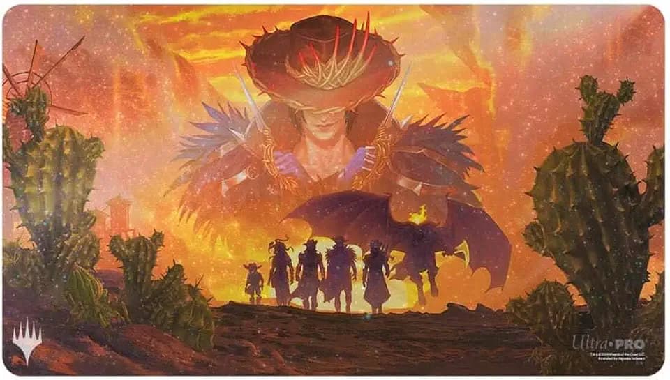 Ultra PRO - Outlaws of Thunder Junction AR Enhanced Holofoil Playmat Ft. Gang Silhouette for Magic: The Gathering, Limited Edition Unique Artistic Collectible Card Gaming TCG Playmat Accessory