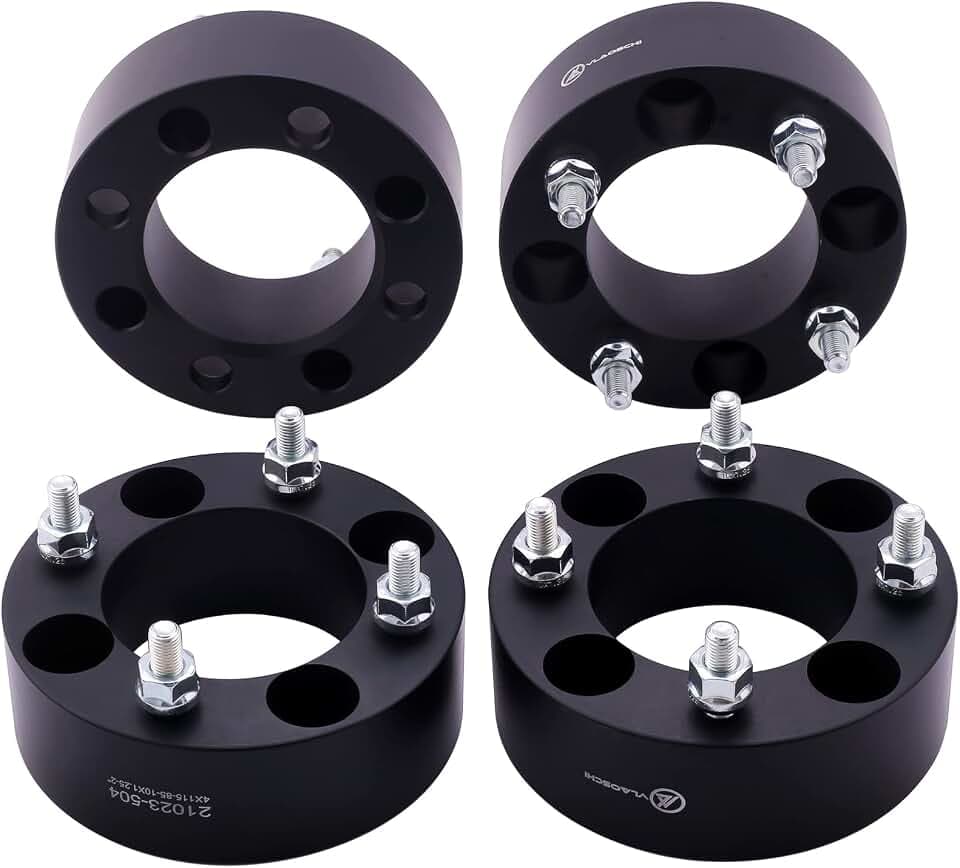 4X Black 4x115 ATV Wheel Spacers 2 Inch with M10x1.25 Studs
