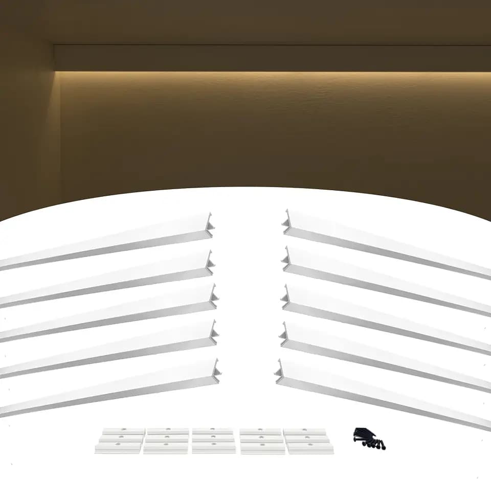 Professional System - Channel Assembly Kit for Indirect Lighting LED Strip Concealment Cove Light Wall Washer Baseboard Lighting Decor