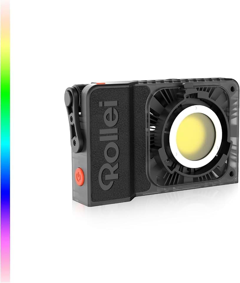 Rollei LUX 100W RGB Professionelles LED-Dauerlicht Fotografie Candela-APP Smarte Bedienung, Fotolicht Ultraflach & Leicht | Duale Stromversorgung | Verstellbare Farbtemperatur 2700 – 6500K