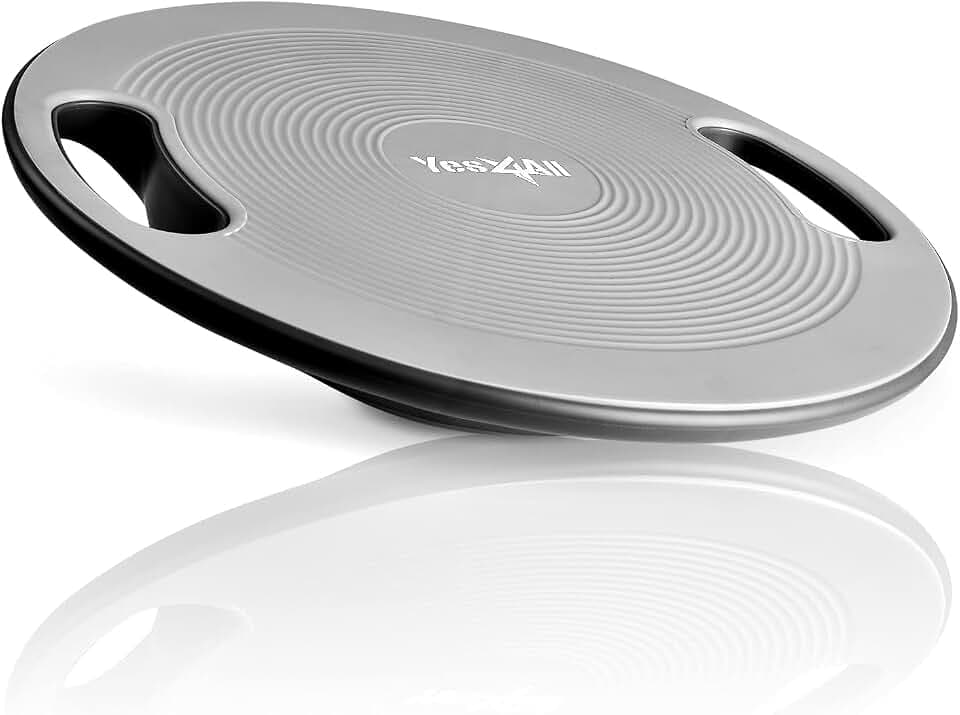 Yes4All Balance Board inkl, Wackelboard Sport mit Griff und Rutschfester Oberfläche; Wackelbrett Balance Board Ø 40cm - Ø 41cm, Farbenfroher für Ihr Stabilitäts- und Ganzkörpertraining