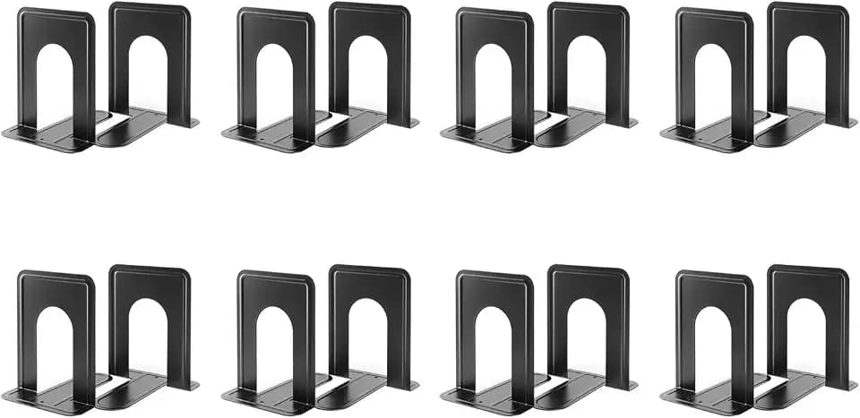 MaxGear Book Ends Universal Premium Bookends for Shelves, Non-Skid Bookend