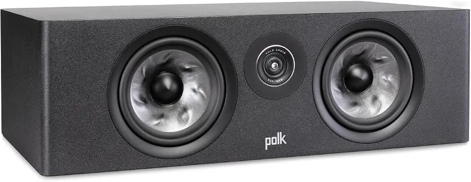 Polk Audio Reserve Series R400 Large Center Channel Loudspeaker,1" Pinnacle Ring Tweeter, Dual 6.5" Turbine Cone Woofers, Hi-Res, Dolby Atmos,IMAX, For Home Theater Sound System, Wall Mountable, Black
