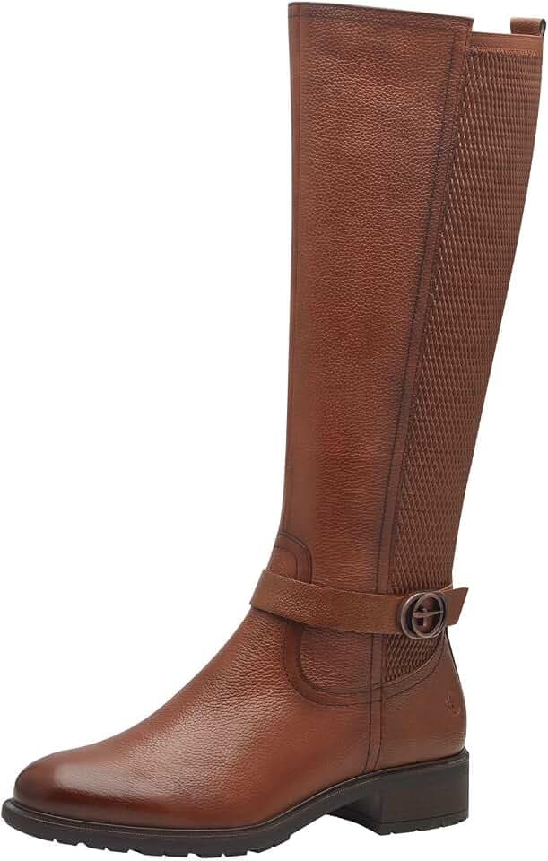 Tamaris 1-1-25218-43-089 Damen Schnürboot Leder schwarz/Leo schwarz/Leo