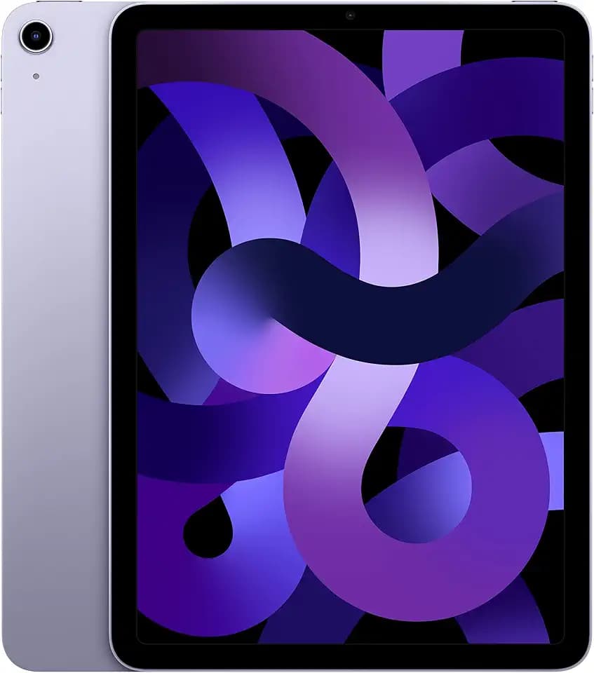 Apple iPad Air (5th Generation): with M1 chip, 10.9-inch Liquid Retina Display, 64GB, Wi-Fi 6, 12MP front/12MP Back Camera, Touch ID, All-Day Battery Life – Purple