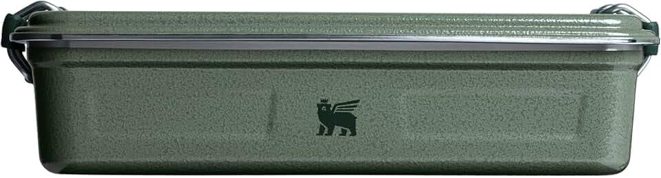 STANLEY 1913 Useful Classic Box 2L - Spülmaschinenfest - Lunchbox aus Edelstahl - Stapelbare Sandwich-Box - BPA-Frei - Sicherer Verschluss - Hammertone Green