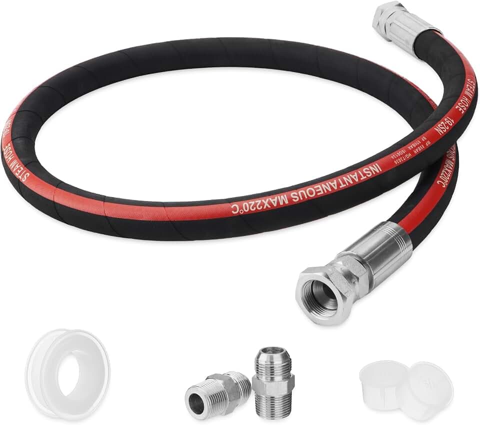 3/4 in x 60 in NPT Air Compressor Jumper Hose, 700 PSI, 428°F