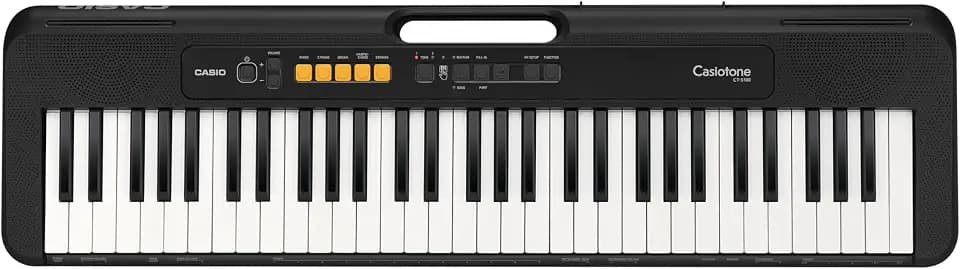 Casio Casiotone CT-S100 Keyboard mit 61 Standardtasten, 122 Sounds & 61 Begleitrhythmen, schwarz