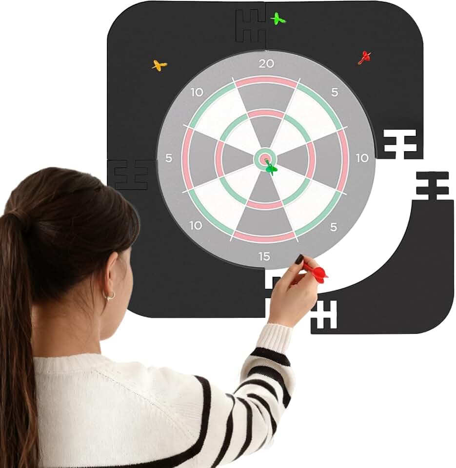 Dartscheibe Schutzring Innerer Kreis Dart Catchring Surround Dartscheiben Umrandung, Leichtes Eva Dart Surround, Innerer Kreis 45.5cm Außenring 64cm