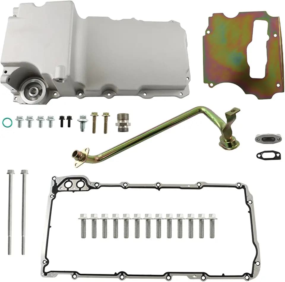 labwork 302-1 Aluminum Oil Pan Kit Replacement for GM Muscle Classi Car Truck 4.8L 5.3L 6.0L 6.2L 1955-1987