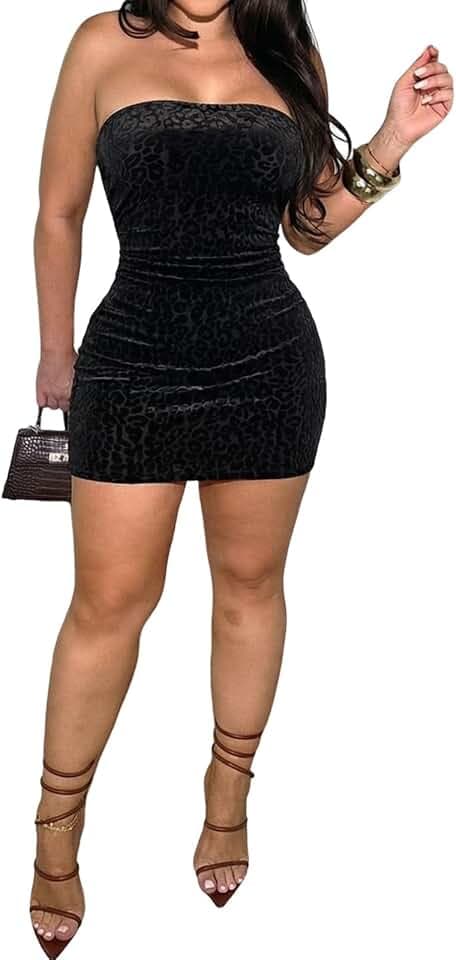 Uni Clau Women Sexy Sleeveless Strapless Mesh Tube Club Party Mini Dress