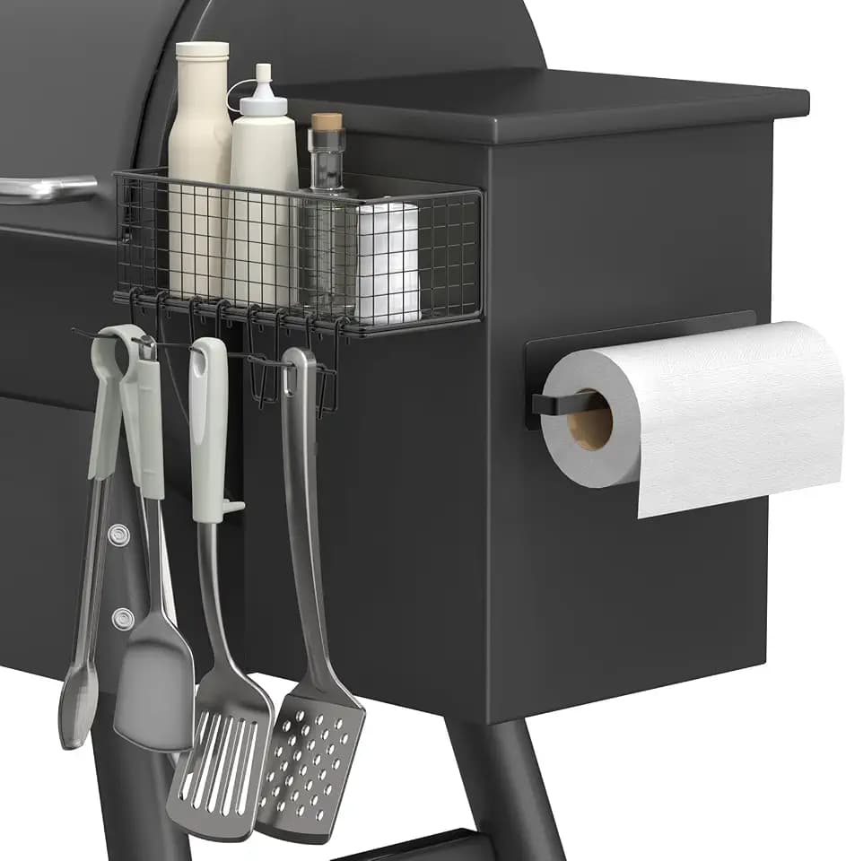 1-Pack Magnetic Storage Bins with Paper Towel Holder for Traeger