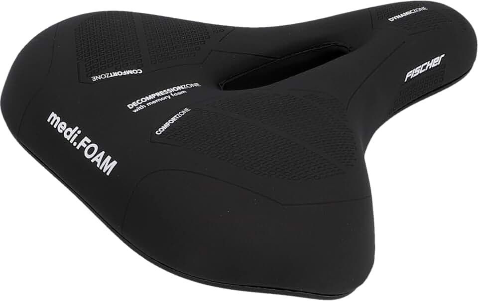 FISCHER Sattel Memory Foam | Druckentlastung durch Schaumeinlage | City, Trekking und MTB