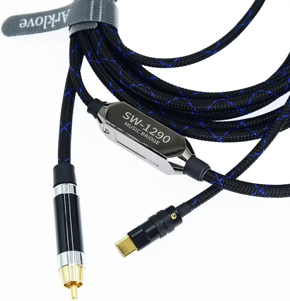 Arklove 30ft USB c to coaxial Cable Male Type-c to Digital coaxial Audio Interface RCA Female Adapter Wire spdif for dac amp Sound Preamp Amplifier DSD64 dsd128 192K