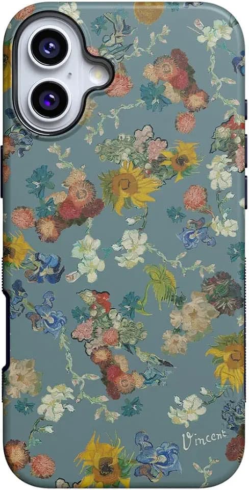 Casely iPhone 16 Plus Case | Van Gogh | Vincent's Flowers | Bold Protective Design | Compatible with MagSafe