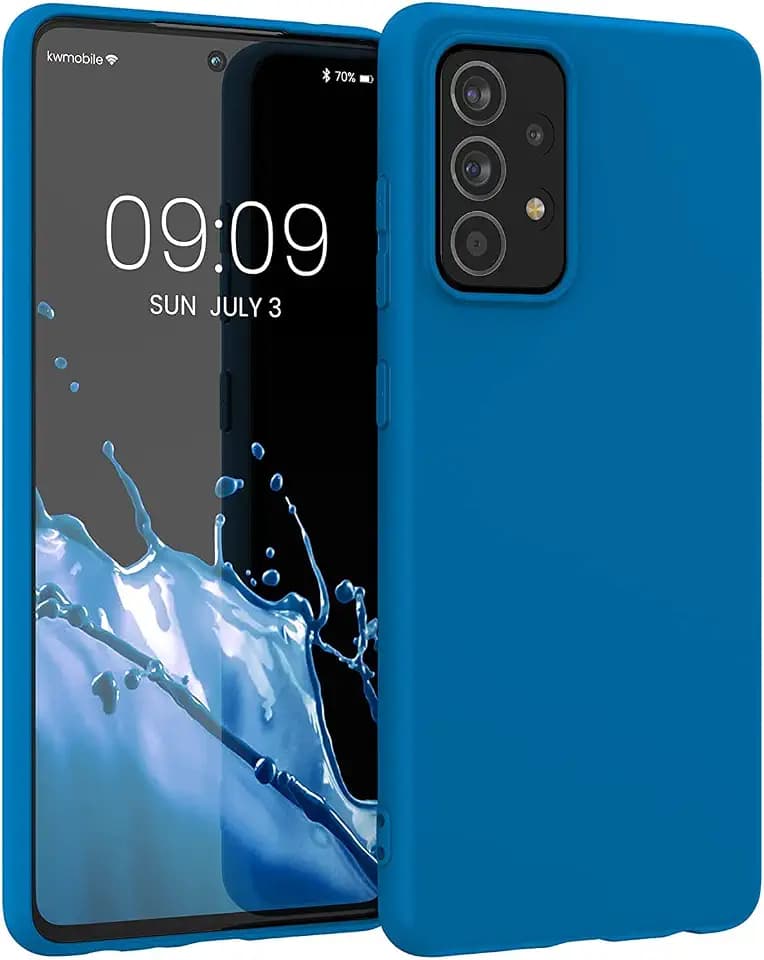 UltradünneHandyhülle, Perfektes Gefühl, Matte, Navy blau TPU-Gummigelhülle (Navy blau), kompatibel mit Samsung Galaxy A52 5G
