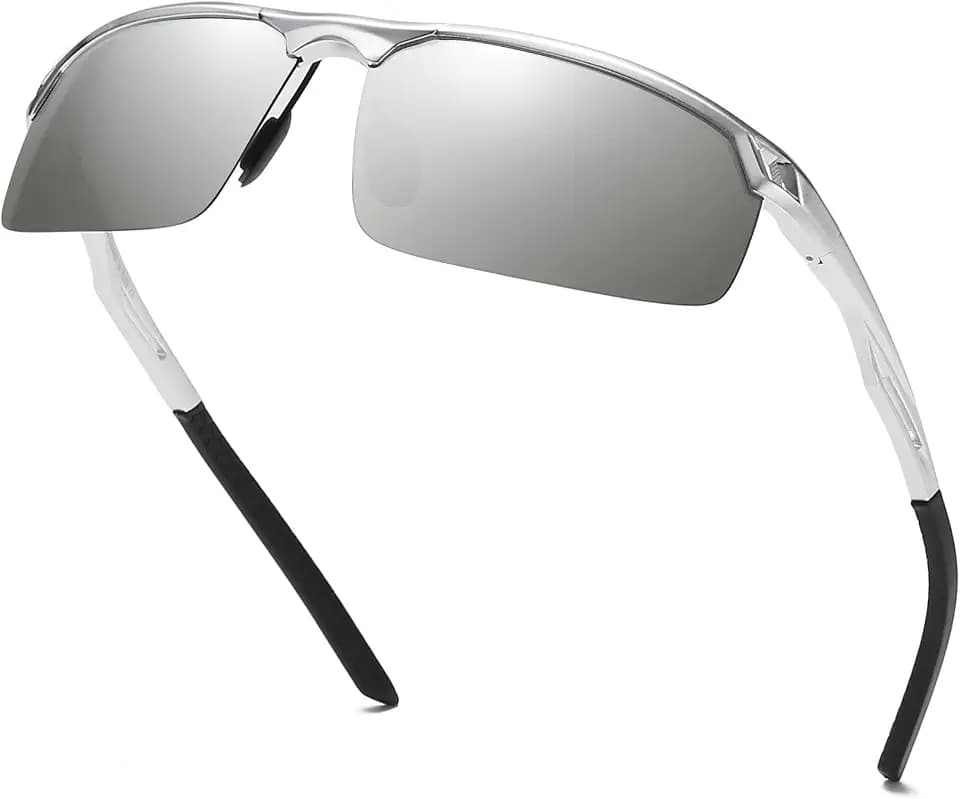 DUCO Retro Polarisierte Sonnenbrille für Herren Metall Fahrerbrille 8550