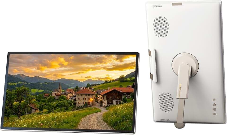 KTC MEGAPAD 25 Zoll Tragbarer Touchscreen Monitor, FHD 1080p, Android 14, Akku, 8MP Kamera, Lautsprecher, USB-C Videoeingang, Bildschirmspiegelung, Fernbedienung, IPS Panel, für Camping, Reise & Büro