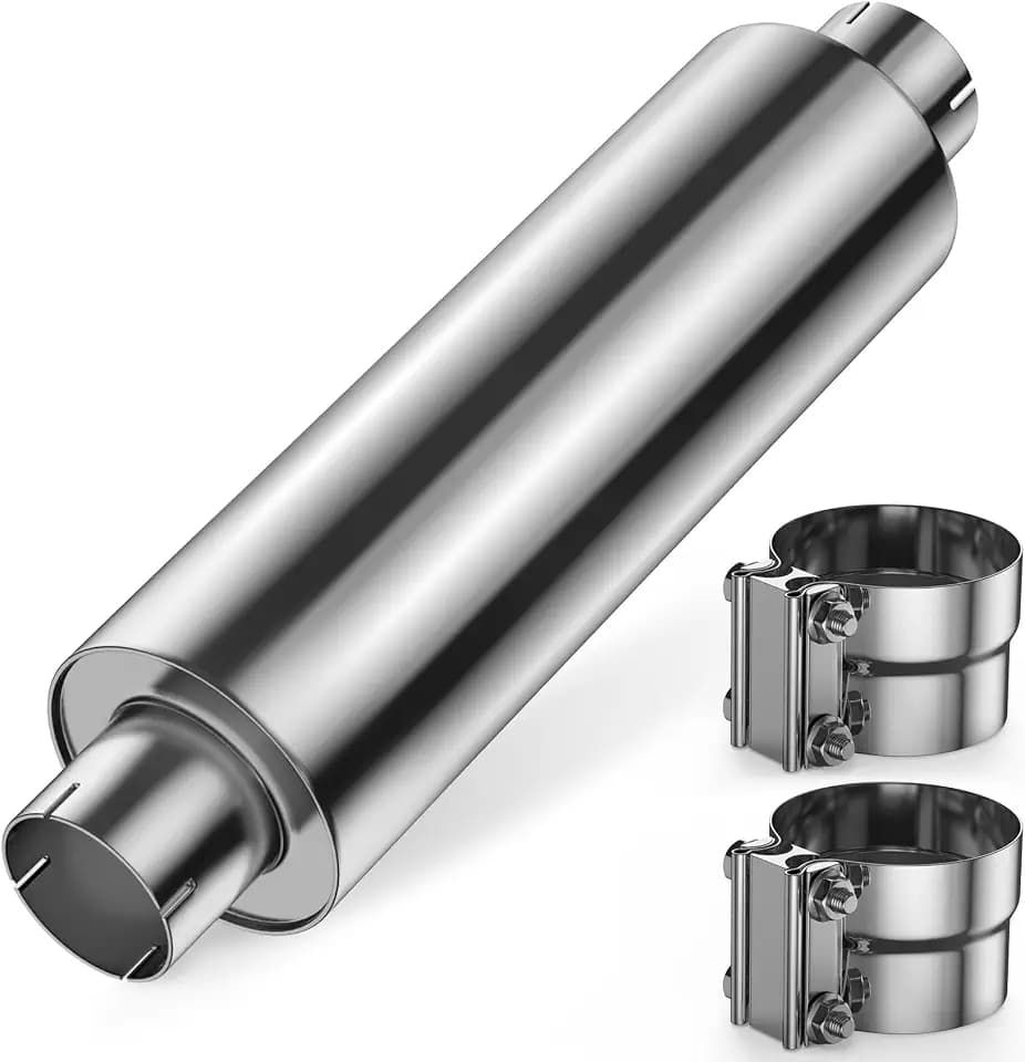 4 Inch Inlet Diesel Muffler Exhaust with Clamp- 7" x 24" Body - 30" OAL