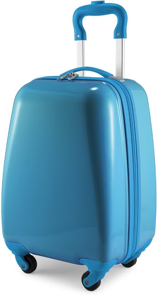 Hauptstadtkoffer - for Kids - Kindergepäck, Kinderkoffer, Hartschalenkoffer, Reise Trolley für Kinder, Handgepäck, 24 Liter, Cyanblau, Kindertrolley