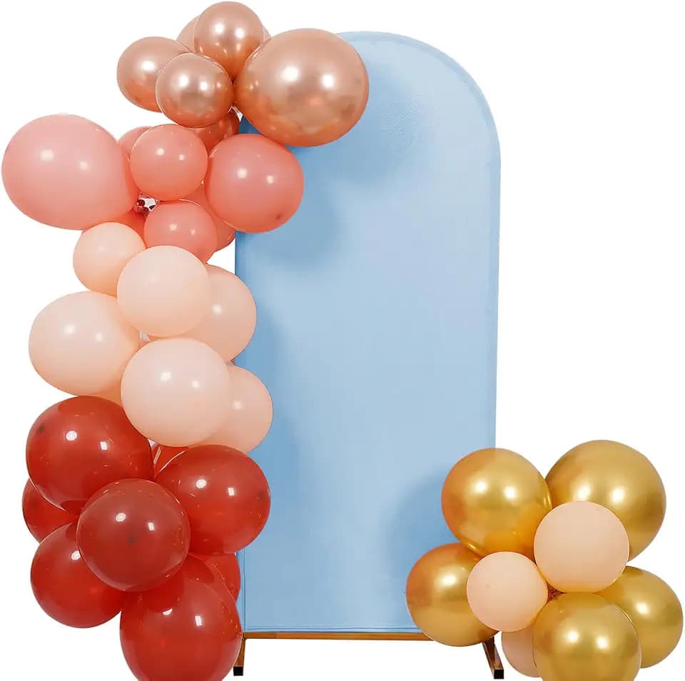 Peomeise 6FT Wedding Arch Cover，Bluemist Arch Backdrop Cover Stretchy Spandex Backdrop Stand Covers for Birthday Party Ceremony Banquet Decor(72" L x 31.2" W)
