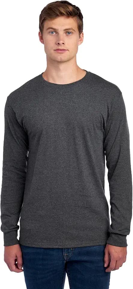 Jerzees Mens Dri-Power Cotton Blend Long Sleeve Tees, Moisture Wicking, Odor Protection, UPF 30+, Sizes S-3x