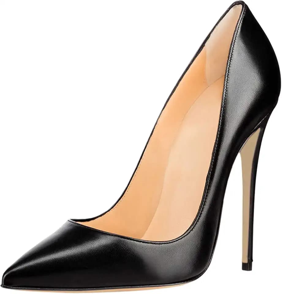 COLETER Women's 4.72 Inch Pumps Pointed Toe Stiletto Evening Dress Shoes