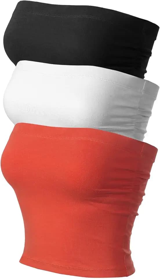 MixMatchy 3-Pack Double-Lined Cotton Tube Tops