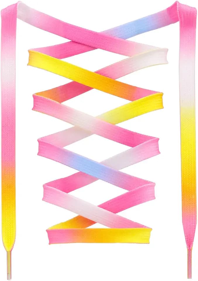 Colorful Flat Shoe Laces: Rainbow Printed Shoelaces for Sneakers