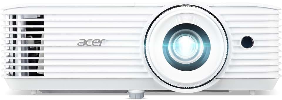 Acer X1528 DLP-Beamer - 1080p Full HD (1.920 x 1.080 Pixel), 5.200 ANSI Lumen, 10.000:1 Kontrast, 3D, Keystone, 1x 3 Watt Lautsprecher, HDMI (HDCP), weiß, Home Cinema/Business