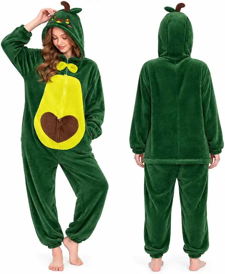 OLAOLA Onesies für Erwachsene Unisex Neuheit Pyjamas Kostüm für Halloween Soft Comfy Homewear Nachtwäsche Einteiler Schlafanzug Cosplay Loungewear