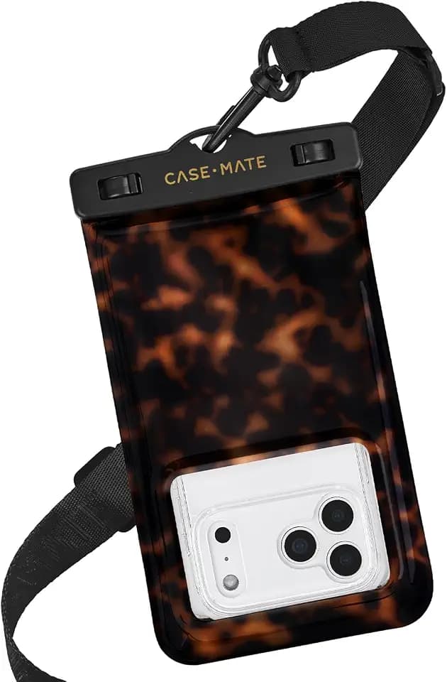 Case-Mate IP68 Waterproof Large Phone Pouch - Tortoiseshell