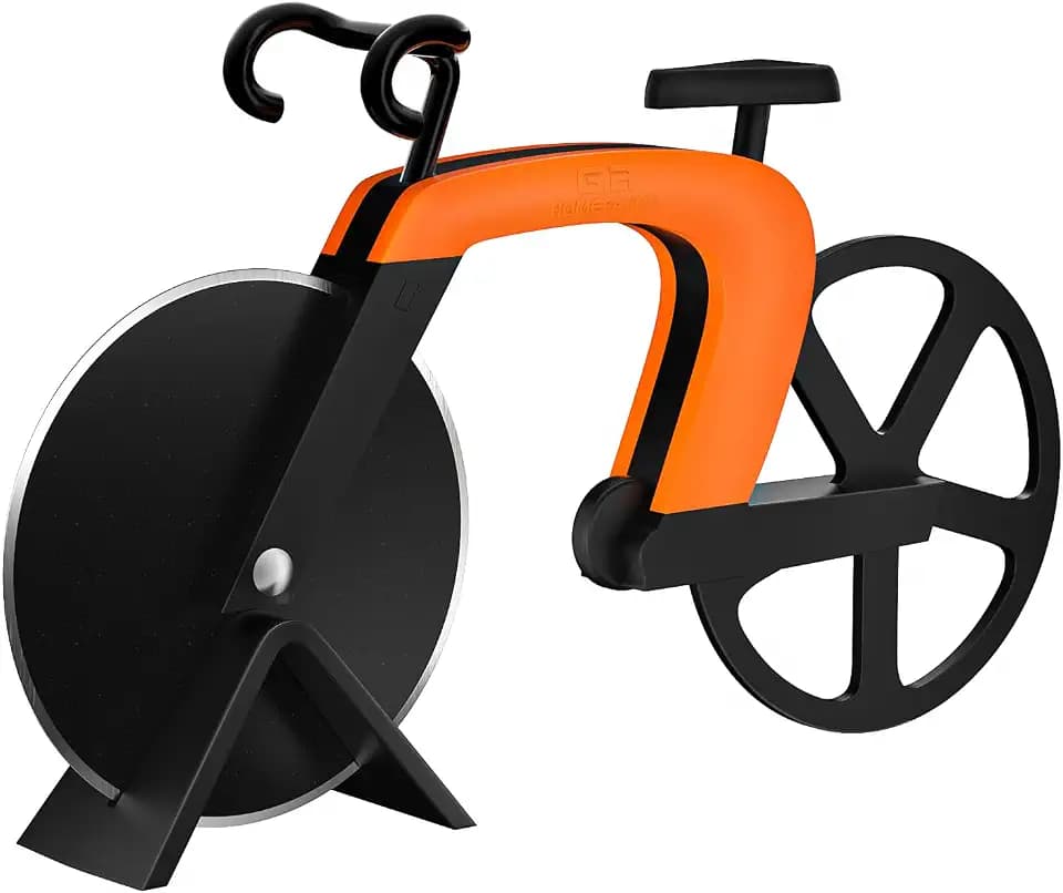G.a HOMEFAVOR Fahrrad Pizzaschneider Antihaft Edelstahl Schneider, Orange