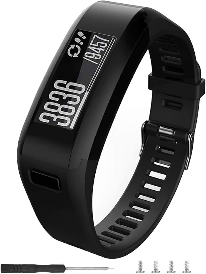 Compatible With Garmin Vivosmart HR Replacement Bands,Soft Silicone Replacement Band for Garmin Vivosmart HR Watch