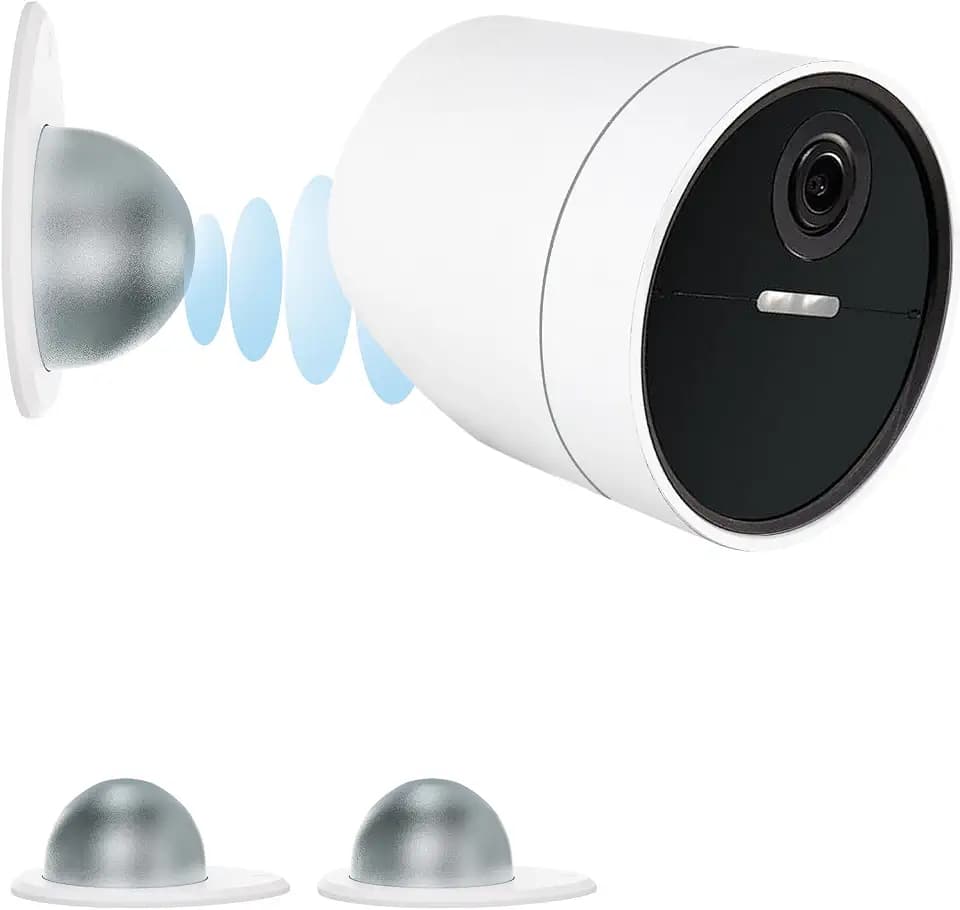 UYODM 2 Pack Metal Wall Mount Compatible with SimpliSafe Wireless Outdoor Security Camera,360° Adjustable Easy to Install and Remove, Camera Not Included (White)
