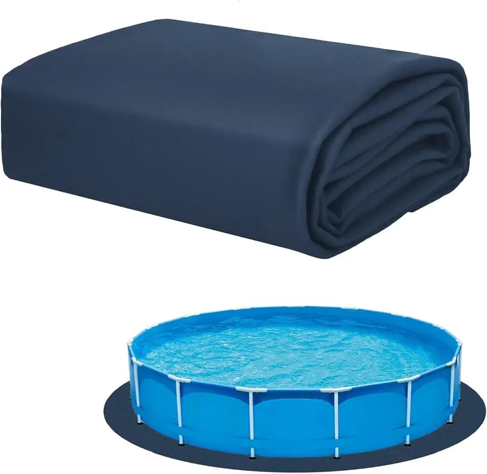 10 FT Pool Pad for Above Ground Pools, Round Pool Liner Pad Under Pool Mat for Above Ground Pools, Navy Blue Heavy Duty Pools Ground Pad to Prevent Puncture and Extend Liner Life