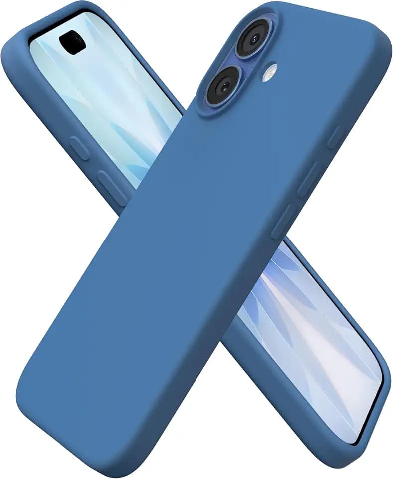 ORNARTO for iPhone 17 Case, Slim Liquid Silicone Cover, Blue