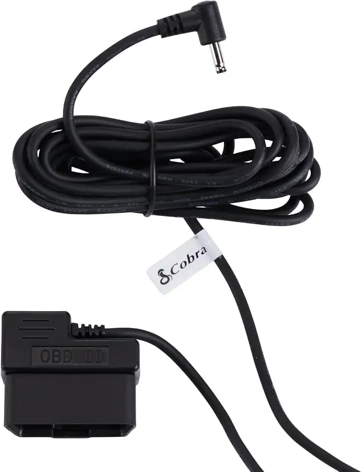 Cobra Radar Detector OBDII to Barrel Connector Power Cord