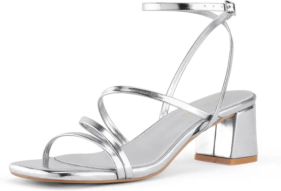 Shoe'N Tale Strappy Block Heel Sandals Women's Ankle Strap