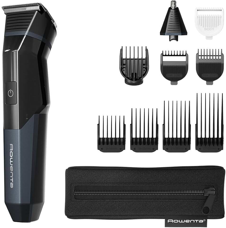 Rowenta X-SERIES 700 11-in-1-Trimmer, Bart, Haare, Ohren, Nase und Körper, Laufzeit 270 min, scharfe Klingen aus Edelstahl mit hohem Kohlenstoffgehalt, Motor 7500 U/min, hohe Präzision, TN9610E0