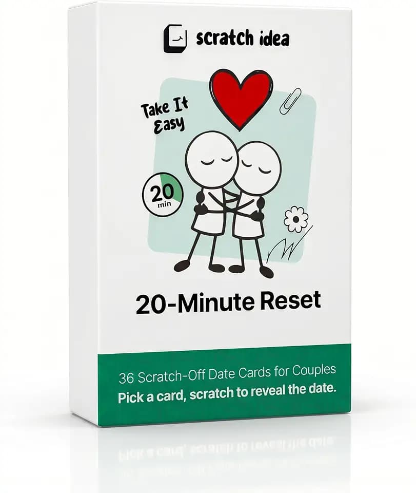 20-Minute Reset Date Night Idea Cards for Couples, 36 Dates