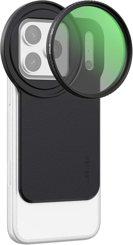 NEEWER 6,9" Magnetisches Handy Objektiv Filter Halterungsadapter Rückplatte Zubehör und 67mm CPL Filter Zirkularer Polfilter kompatibel mit MagSafe iPhone 12/13/14/15/16/17 Pro Max und 14/15/16 Plus
