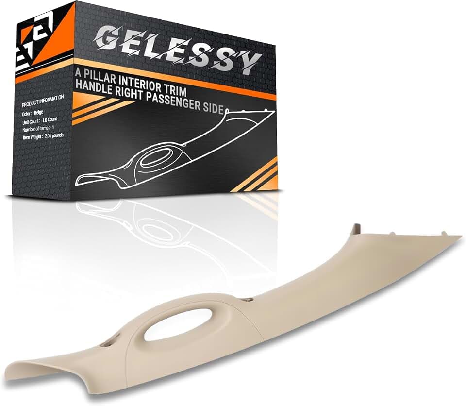 A Pillar Interior Trim Handle Right Passenger Side 4L3Z-1503598-AAC Compatible with 2004-2008 Ford F-150 F150 2006-2008 Lincoln Mark LT A Pillar Grab Handle Passenger Side (Beige)