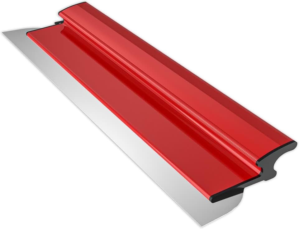 24 Inch Drywall Skimming Blade, Replaceable 0.38mm Stainless Steel Blade, Drywall Trowel for Gyprock, Drywall and Wall-Boardrd, Ergonomically Designed Grip