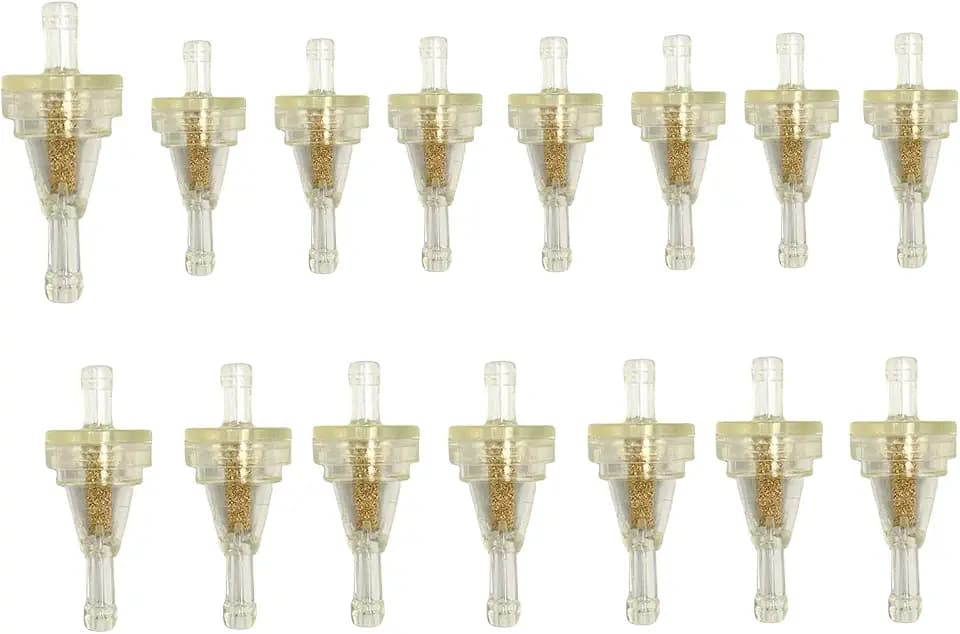 15pcs 1/4 inch Fuel Line Small Engine Inline Carb Fuel Gas Filters Compatible with Motorcycle Dirt Bike Scooter ATV UTV Snowmobile