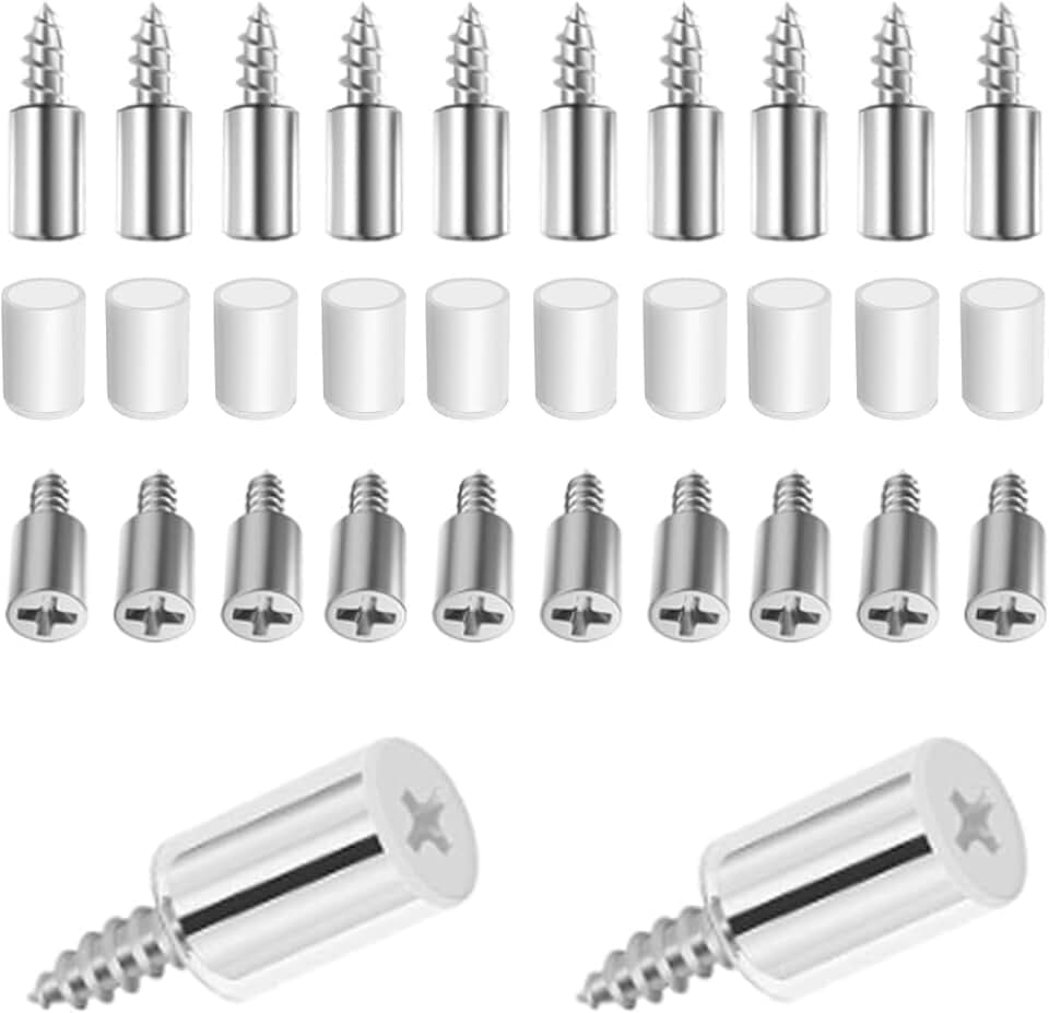 80 Stück Regalbodenträger zum Schrauben, Regalstützen mit Gummischutz Selbstschneidende Schraube Regalbodenträger, Einlegeboden Halter für Möbel Schränke, Kleiderschränke und Vitrine