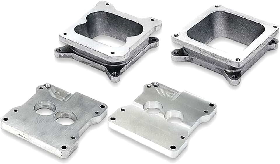 Moroso 64965 Carburetor Adapter, 3/4" Thick Billet Aluminum, Adapts 2300/2305 2 BBL to 4150/4160 4 BBL